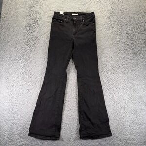 Levi's 726 Jeans Women's 28x32 Black Cotton Denim Flared Leg Workwear Stretch